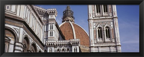 Framed Low angle view of a cathedral, Duomo Santa Maria Del Fiore, Florence, Tuscany, Italy Print