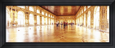 Framed Group of people inside a ballroom, Catherine Palace, Pushkin, St. Petersburg, Russia Print