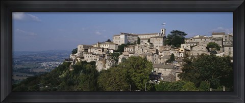 Framed Houses on the top of a hill, Todi, Perugia, Umbria, Italy Print