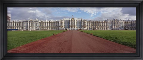Framed Dirt road leading to a palace, Catherine Palace, Pushkin, St. Petersburg, Russia Print