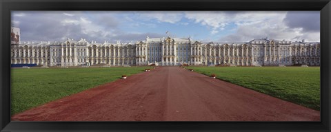 Framed Dirt road leading to a palace, Catherine Palace, Pushkin, St. Petersburg, Russia Print