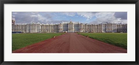 Framed Dirt road leading to a palace, Catherine Palace, Pushkin, St. Petersburg, Russia Print