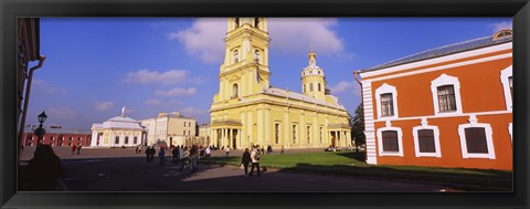 Framed Low angle view of a cathedral, Peter and Paul Cathedral, Peter and Paul Fortress, St. Petersburg, Russia Print