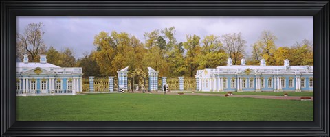 Framed Lawn in front of a palace, Catherine Palace, Pushkin, St. Petersburg, Russia Print