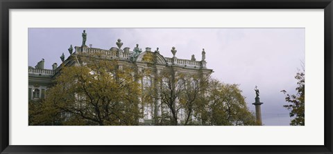Framed Tree in front of a palace, Winter Palace, State Hermitage Museum, St. Petersburg, Russia Print
