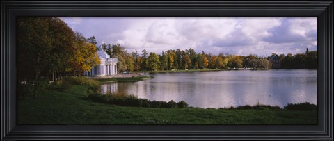 Framed Palace at the lakeside, Catherine Palace, Pushkin, St. Petersburg, Russia Print