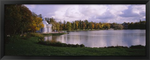 Framed Palace at the lakeside, Catherine Palace, Pushkin, St. Petersburg, Russia Print