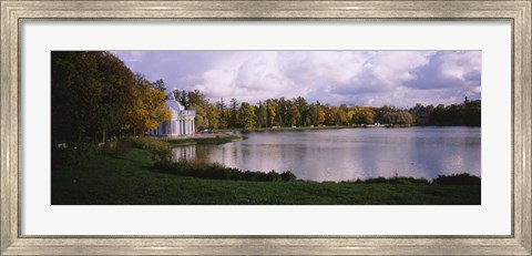 Framed Palace at the lakeside, Catherine Palace, Pushkin, St. Petersburg, Russia Print