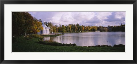 Framed Palace at the lakeside, Catherine Palace, Pushkin, St. Petersburg, Russia Print