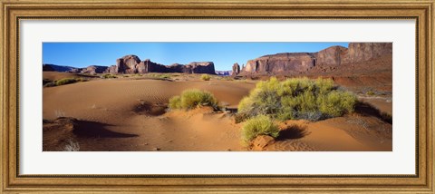 Framed Wide angle view of Monument Valley Tribal Park, Utah, USA Print