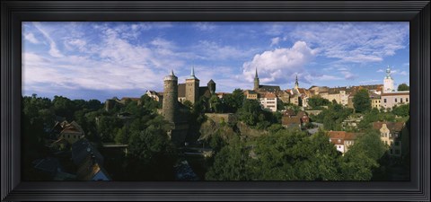 Framed Castle in a city, Bautzen, Saxony, Germany Print