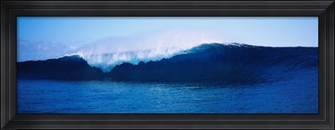 Framed Waves in the ocean, Tahiti, French Polynesia Print