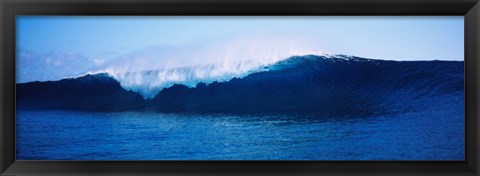 Framed Waves in the ocean, Tahiti, French Polynesia Print