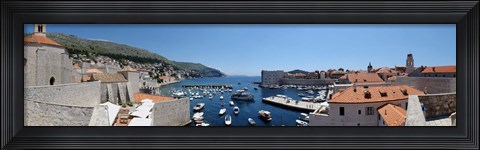 Framed Boats in the sea, UI Sv Dominika, Dubrovnik, Croatia Print