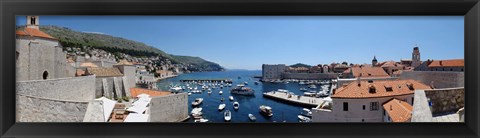 Framed Boats in the sea, UI Sv Dominika, Dubrovnik, Croatia Print