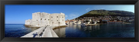 Framed Ruins of a building, Fort St. Jean, Adriatic Sea, Dubrovnik, Croatia Print