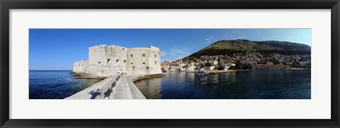 Framed Ruins of a building, Fort St. Jean, Adriatic Sea, Dubrovnik, Croatia Print