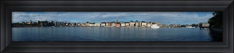 Framed Buildings at the waterfront, Skeppsbron, Gamla Stan, Stockholm, Sweden Print