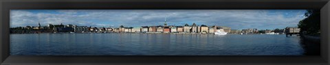 Framed Buildings at the waterfront, Skeppsbron, Gamla Stan, Stockholm, Sweden Print