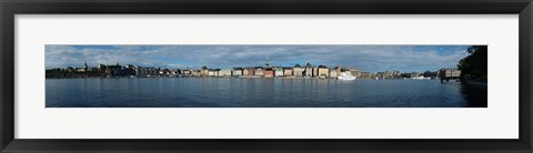 Framed Buildings at the waterfront, Skeppsbron, Gamla Stan, Stockholm, Sweden Print