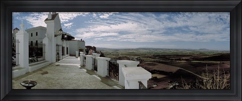 Framed Balcony of a building, Parador, Arcos De La Frontera, Cadiz, Andalusia, Spain Print