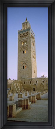 Framed Low angle view of a minaret, Koutoubia Mosque, Marrakech, Morocco Print