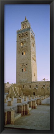 Framed Low angle view of a minaret, Koutoubia Mosque, Marrakech, Morocco Print