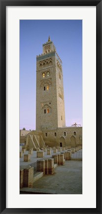 Framed Low angle view of a minaret, Koutoubia Mosque, Marrakech, Morocco Print