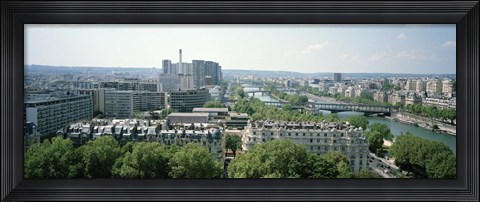 Framed High angle view of a cityscape viewed from the Eiffel Tower, Paris, France Print