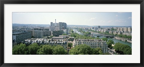 Framed High angle view of a cityscape viewed from the Eiffel Tower, Paris, France Print