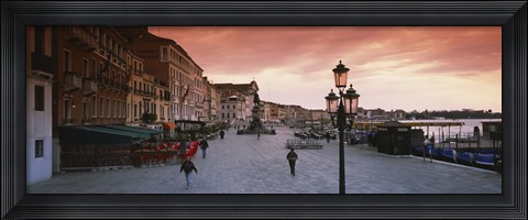Framed Buildings in a city, Riva Degli Schiavoni, Venice, Italy Print