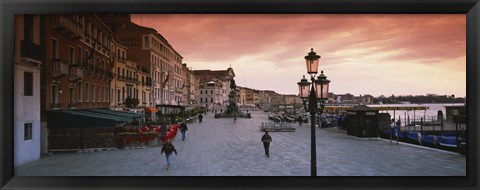 Framed Buildings in a city, Riva Degli Schiavoni, Venice, Italy Print