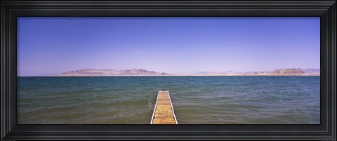 Framed Pier on a lake, Pyramid Lake, Nevada, USA Print