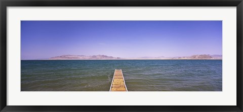 Framed Pier on a lake, Pyramid Lake, Nevada, USA Print