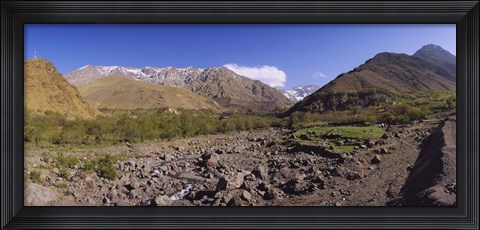 Framed Mountains on a landscape, Atlas Mountains, Marrakesh, Morocco Print