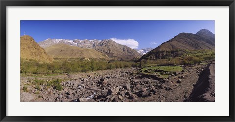Framed Mountains on a landscape, Atlas Mountains, Marrakesh, Morocco Print