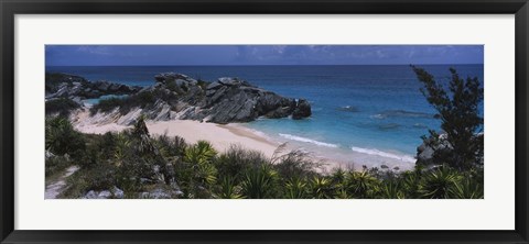 Framed High angle view of a beach, Bermuda Print