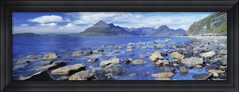 Framed Rocks on the beach, Elgol Beach, Elgol, Cuillin Hills, Isle Of Skye, Scotland Print