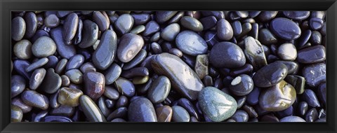 Framed Close-up of pebbles, Sandymouth Beach, Cornwall, England Print