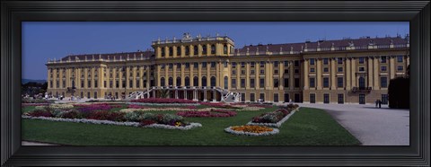 Framed Formal garden in front of a palace, Schonbrunn Palace Garden, Schonbrunn Palace, Vienna, Austria Print