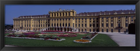 Framed Formal garden in front of a palace, Schonbrunn Palace Garden, Schonbrunn Palace, Vienna, Austria Print