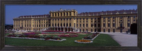 Framed Formal garden in front of a palace, Schonbrunn Palace Garden, Schonbrunn Palace, Vienna, Austria Print