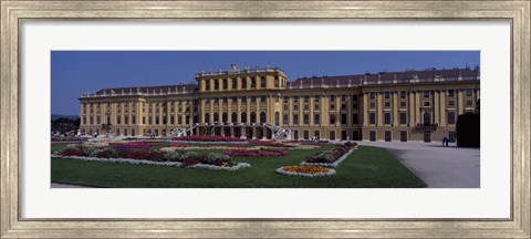 Framed Formal garden in front of a palace, Schonbrunn Palace Garden, Schonbrunn Palace, Vienna, Austria Print