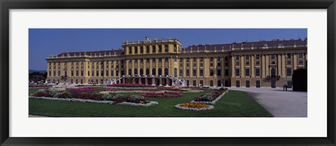 Framed Formal garden in front of a palace, Schonbrunn Palace Garden, Schonbrunn Palace, Vienna, Austria Print