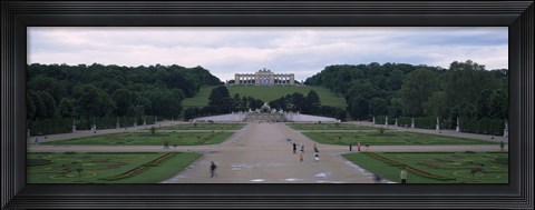 Framed Schonbrunn Palace Garden, Schonbrunn Palace, Vienna, Austria Print