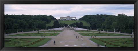 Framed Schonbrunn Palace Garden, Schonbrunn Palace, Vienna, Austria Print