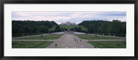 Framed Schonbrunn Palace Garden, Schonbrunn Palace, Vienna, Austria Print