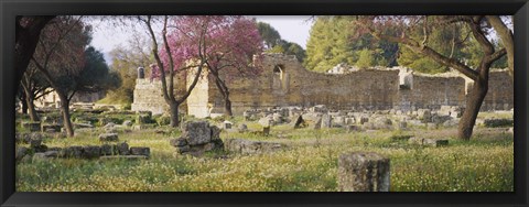Framed Ruins of a building, Ancient Olympia, Peloponnese, Greece Print