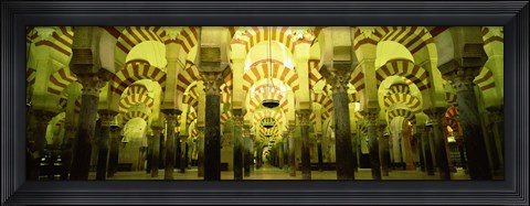 Framed Interiors of a cathedral, La Mezquita Cathedral, Cordoba, Cordoba Province, Spain Print