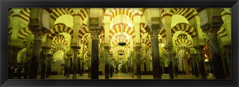 Framed Interiors of a cathedral, La Mezquita Cathedral, Cordoba, Cordoba Province, Spain Print